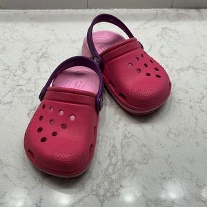 CROCS pink/purple electro clog, Size C7